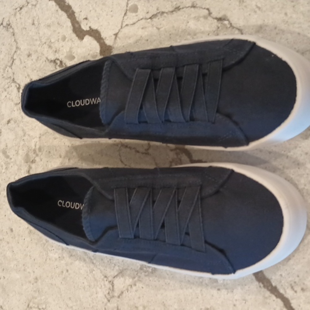 Cloudwalkers Women's Elastic Lace Slip-on Trainer Sneakers Size6 Extra Wide NWT
